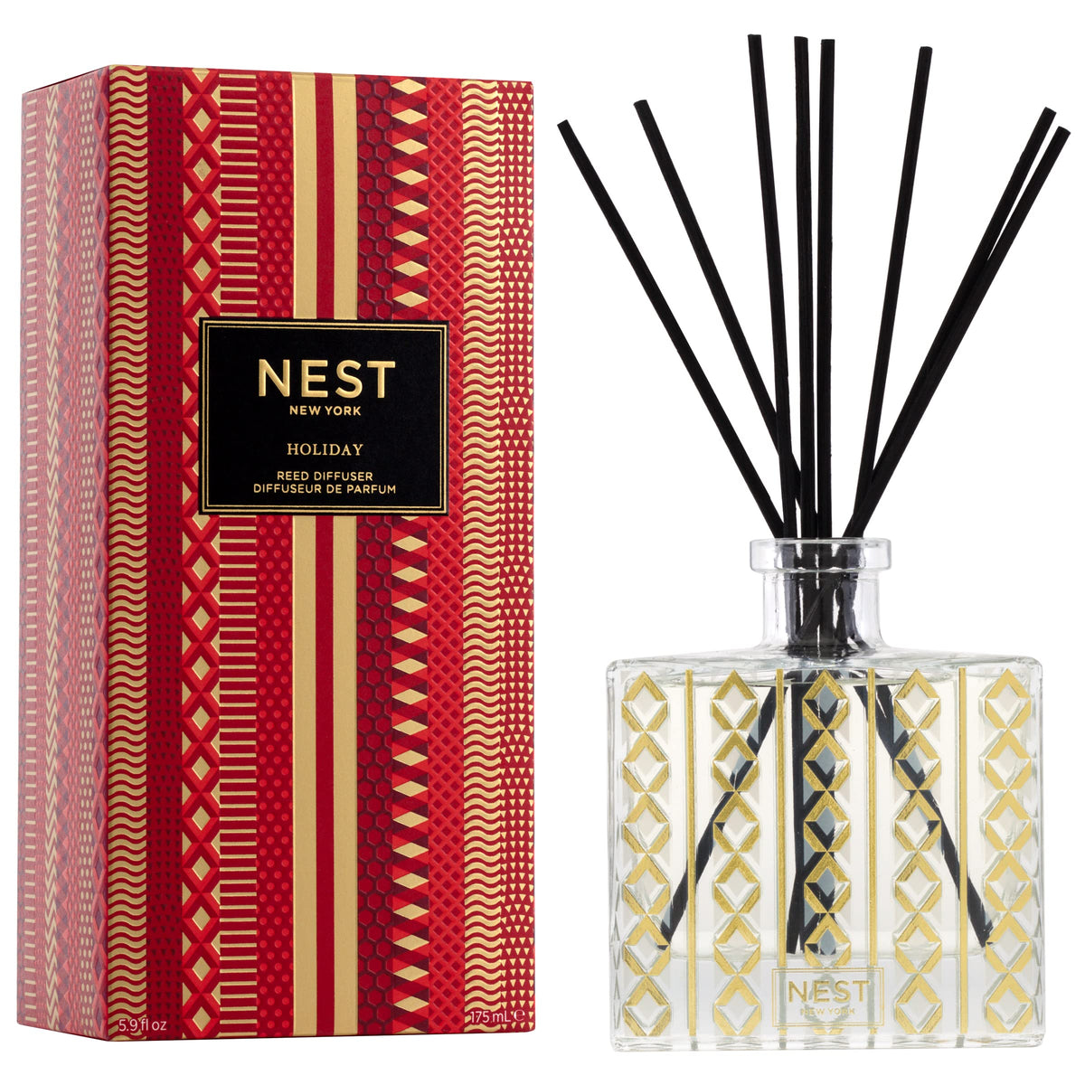 NEST Fragrances Reed Diffuser- Holiday  5.9 fl oz
