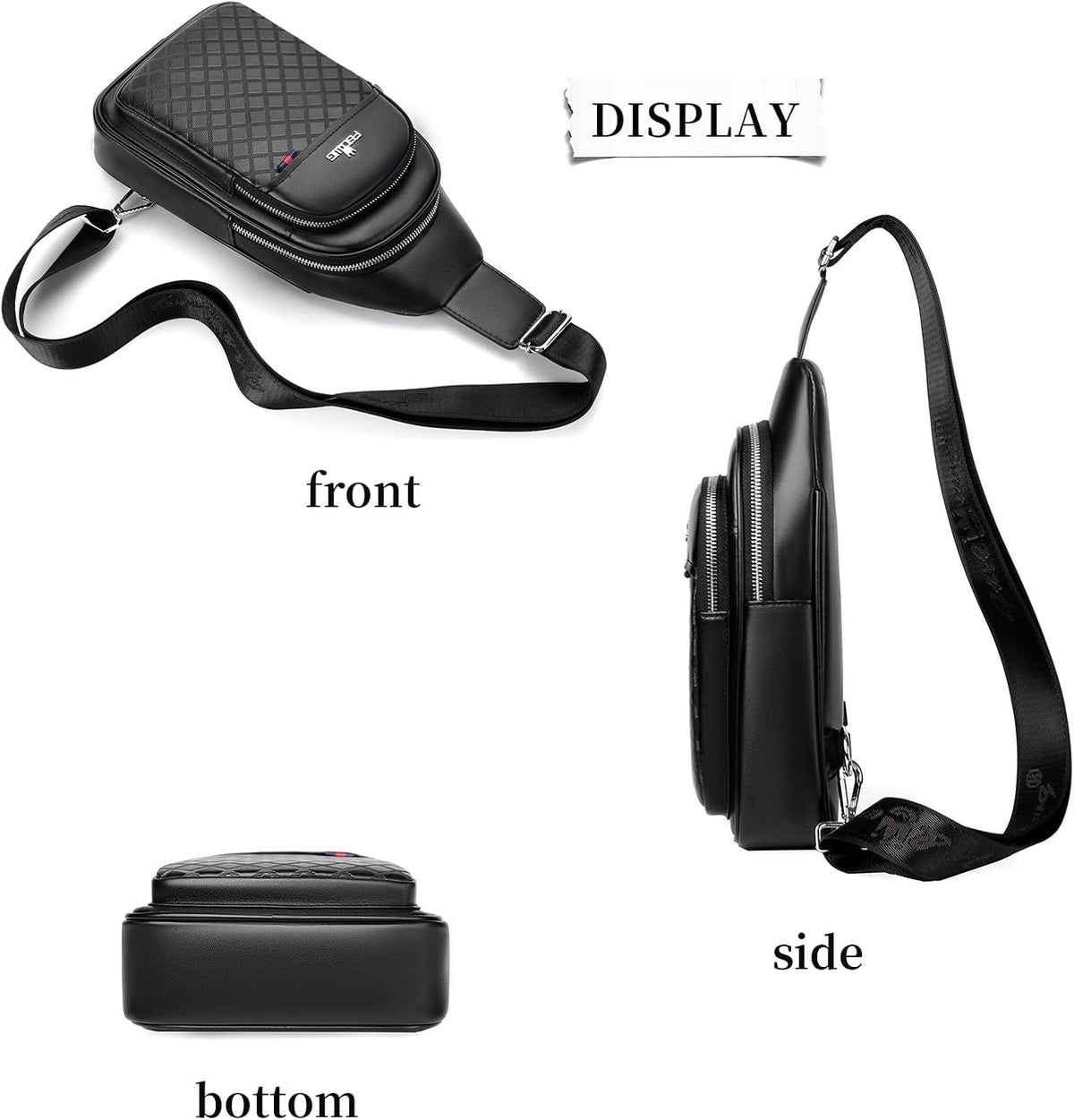 FSD.WG sling Backpack for Men Chest Bag Crossbody Shoulder Bags Travel Bag Purse for Men with Water Resistant
