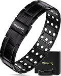 MagnetRX® 3X Strength Titanium Magnetic Bracelets for Men (Black)