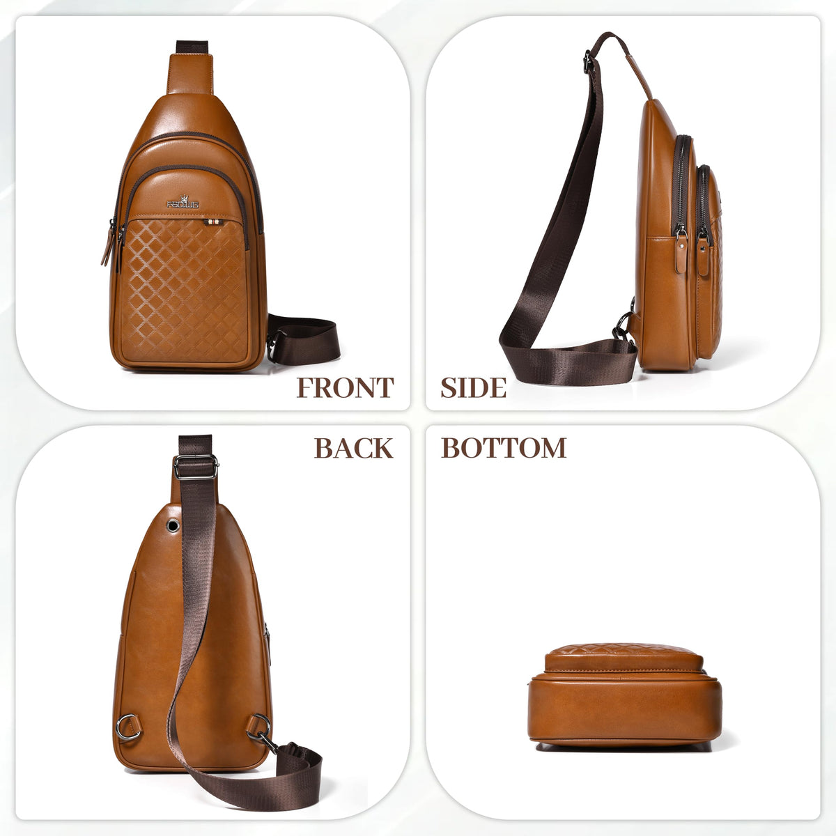 FSD.WG sling Backpack for Men Chest Bag Crossbody Shoulder Bags Travel Bag Purse for Men with Water Resistant