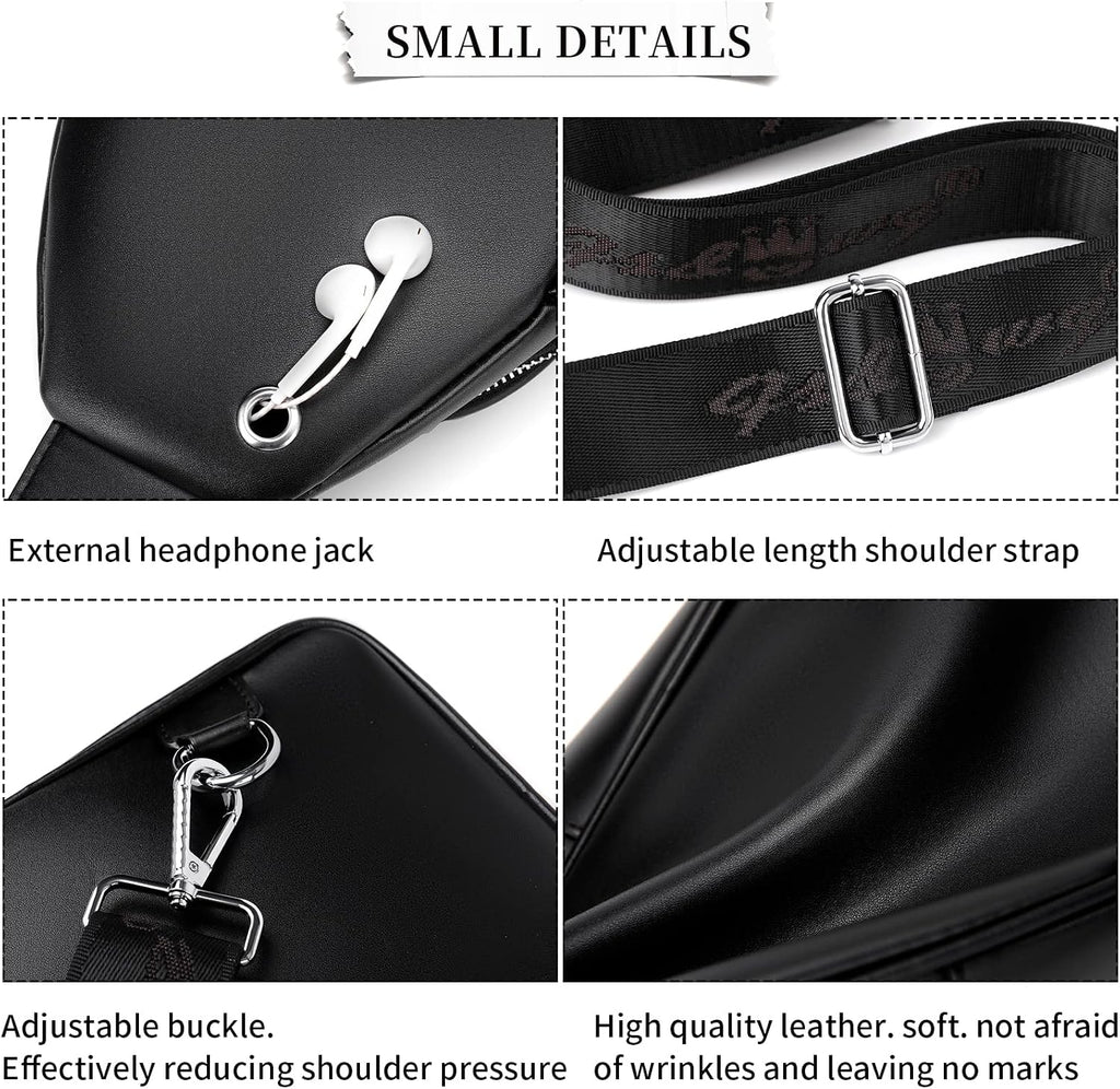 FSD.WG sling Backpack for Men Chest Bag Crossbody Shoulder Bags Travel Bag Purse for Men with Water Resistant