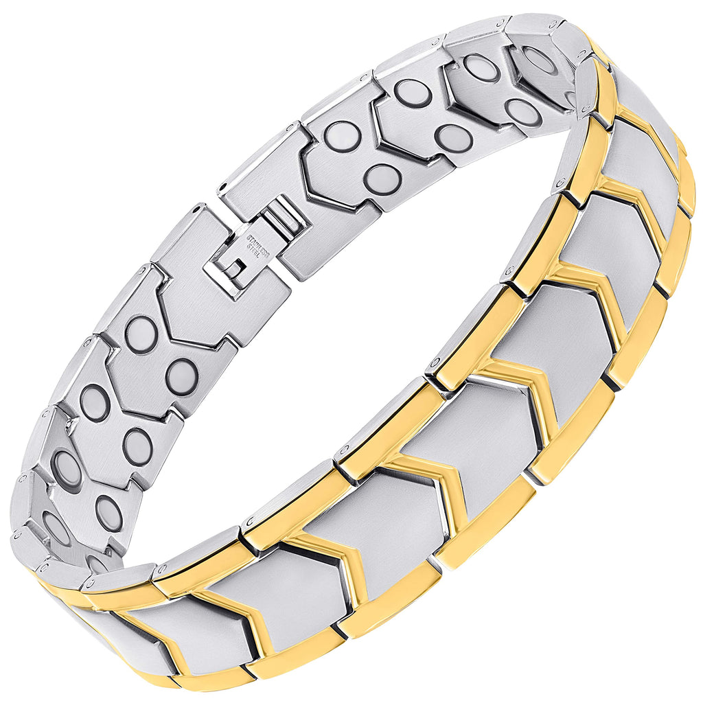 MagnetRX® 3X Strength Titanium Magnetic Bracelets for Men (Black)