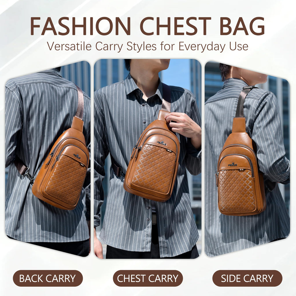 FSD.WG sling Backpack for Men Chest Bag Crossbody Shoulder Bags Travel Bag Purse for Men with Water Resistant