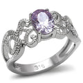 Polished Stainless Steel CZ Ring