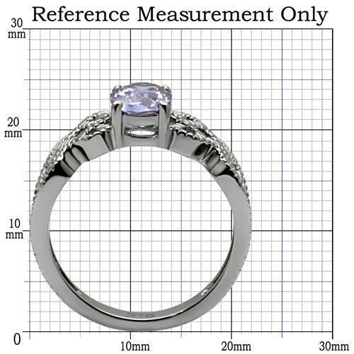 Polished Stainless Steel CZ Ring